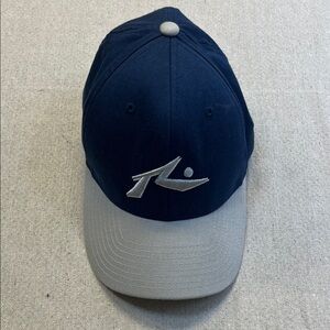 Rusty Navy Baseball Cap with Light Gray Logo Flexfit